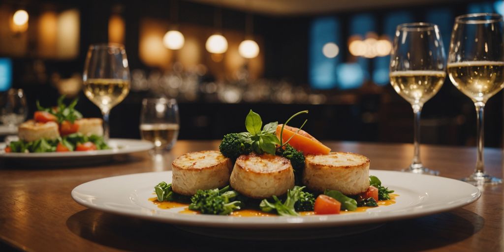 Nachhaltige Gourmet-Küche in einem eleganten Restaurant.