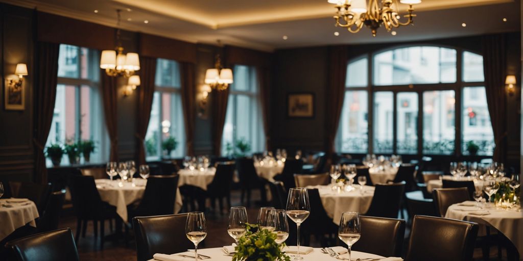 Gourmetrestaurant in Hamburg mit exklusiven Speisen und edlem Design.