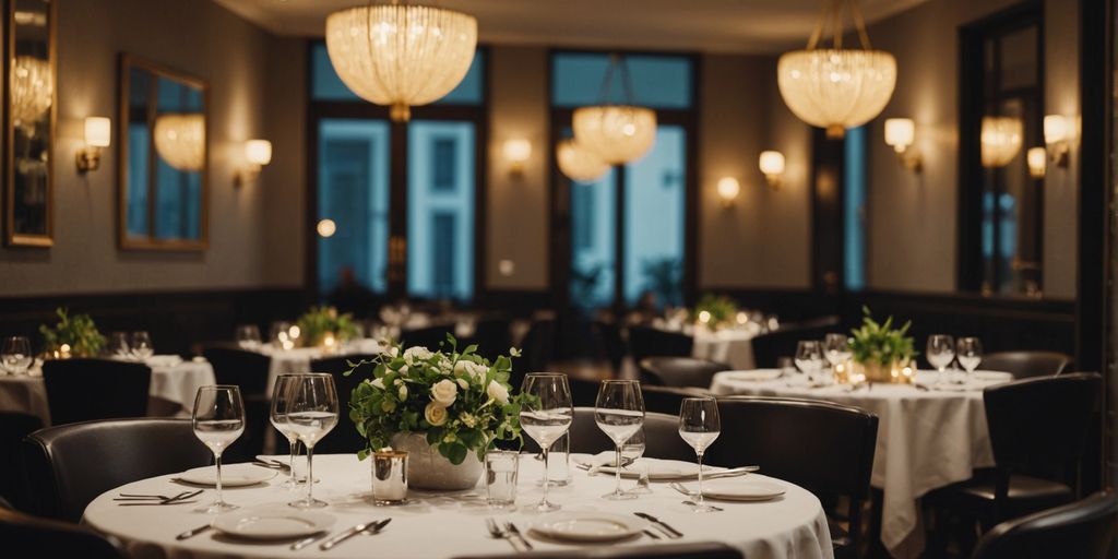 Gourmetrestaurant im Ruhrgebiet mit eleganter Einrichtung.