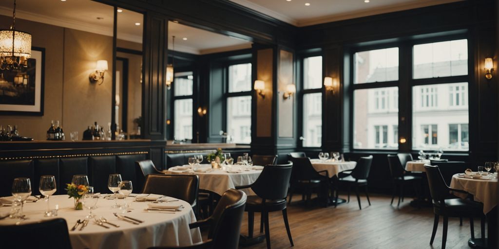 Gourmet-Restaurant in Leipzig mit eleganter Einrichtung.